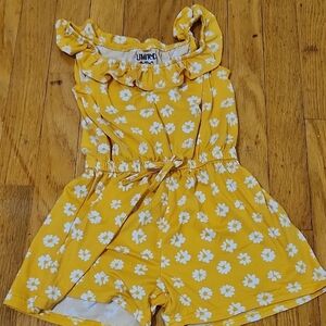 Yellow Floral Kids Romper